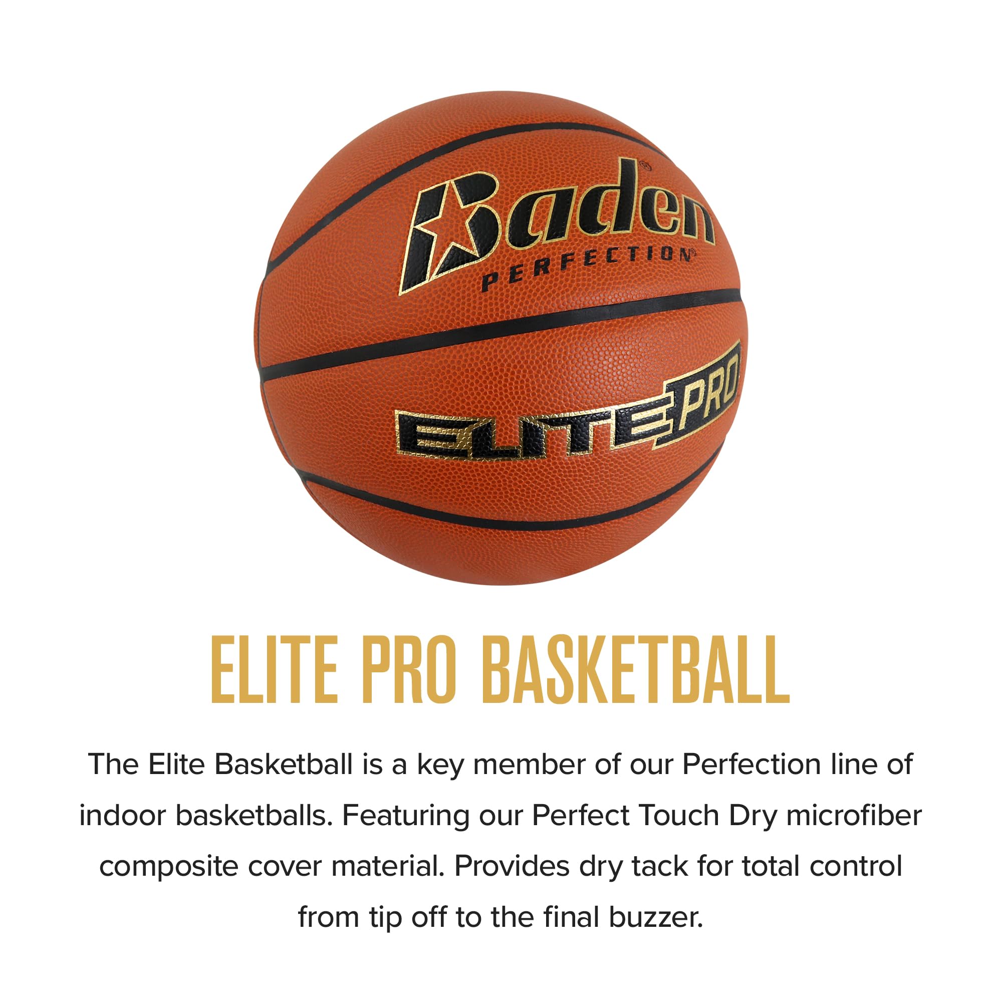 Foto 3 pulgar | Basketball Baden Elite Pro Indoor Game, Talla Oficial 29.5 - Venta Internacional.