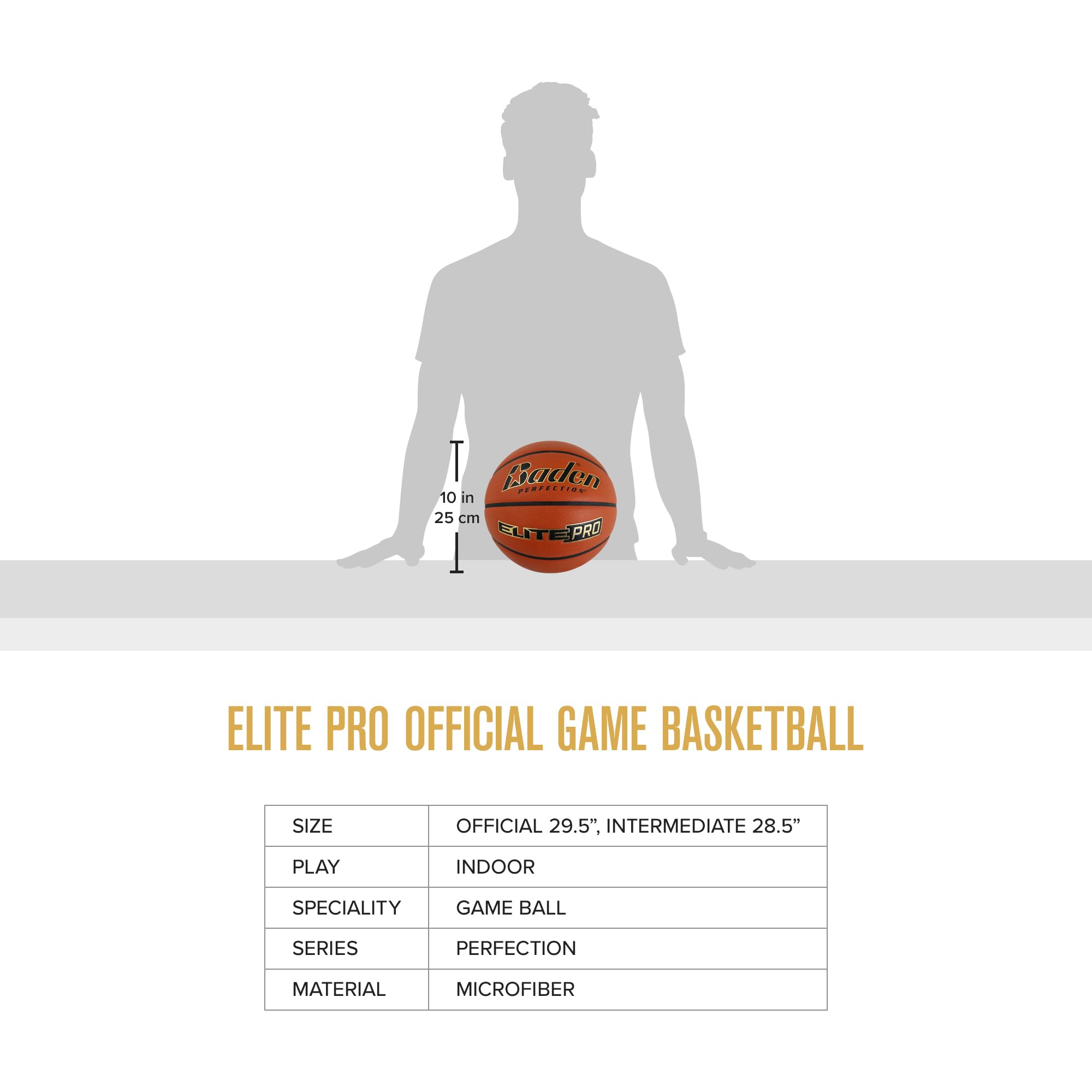 Foto 4 pulgar | Basketball Baden Elite Pro Indoor Game, Talla Oficial 29.5 - Venta Internacional.