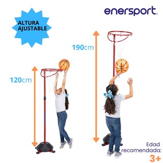 Foto 2 | Canasta De Basquetbol Ajustable 1.20 - 1.90 M - Enersport