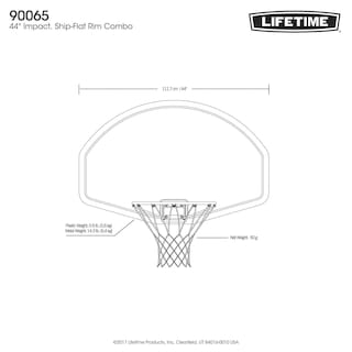 Foto 4 | Tablero Y Aro De Basquetbol Lifetime (impact De 44 Pulgadas)
