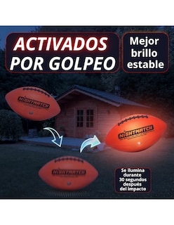 Foto 2 | Balón de Fútbol Nightmatch Americano Luz Led Premium con bomba