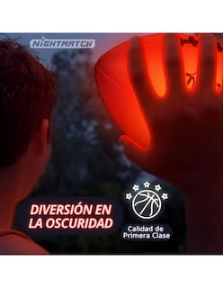 Foto 4 | Balón de Fútbol Nightmatch Americano Luz Led Premium con bomba