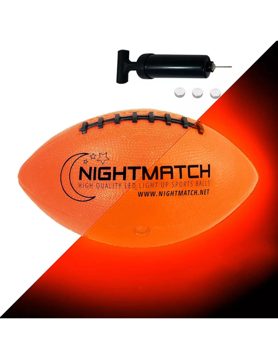 Foto 7 pulgar | Balón de Fútbol Nightmatch Americano Luz Led Premium con bomba