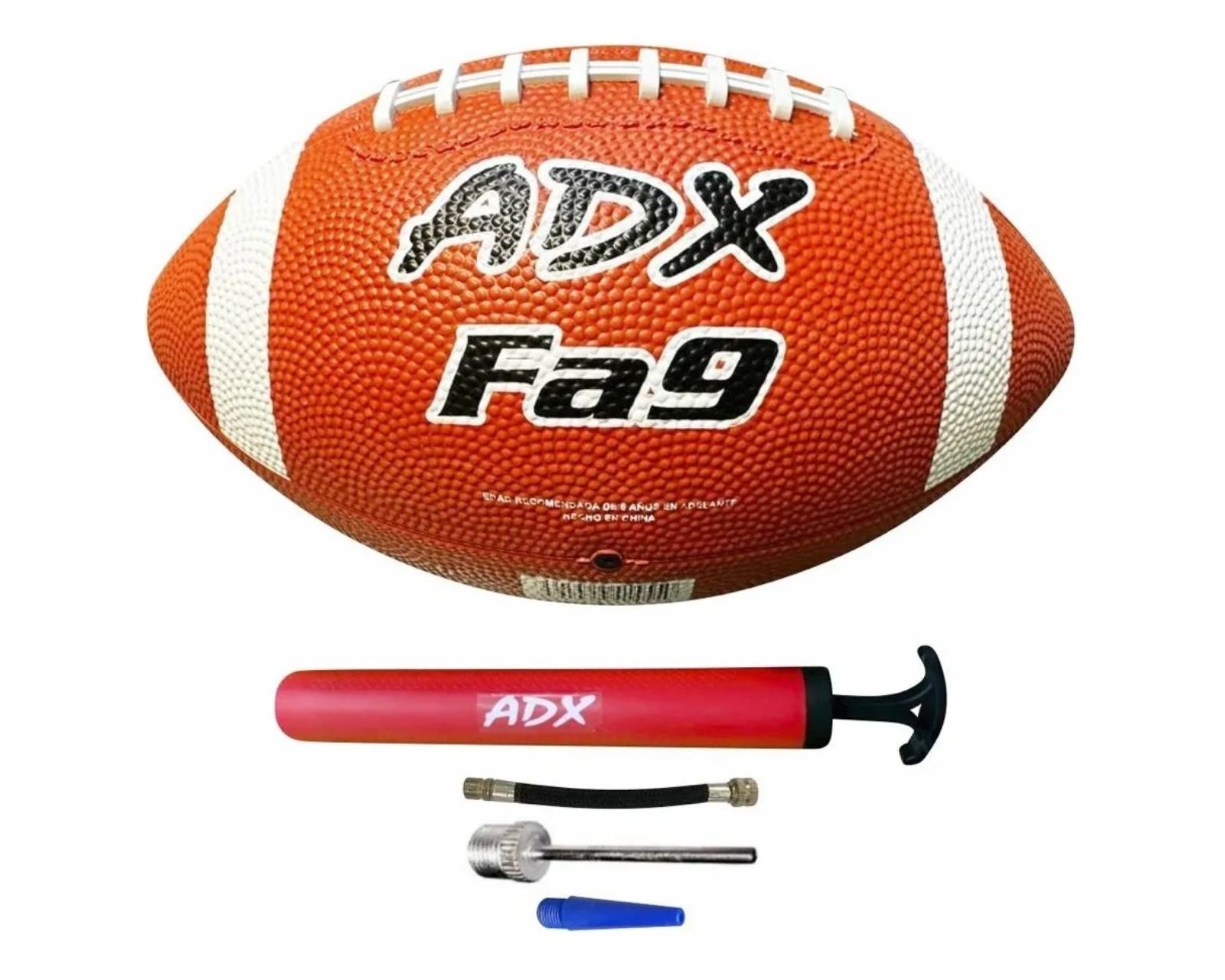 Balón Futbol Americano Adx Vulcanizado No. 9 + Bomba De Aire