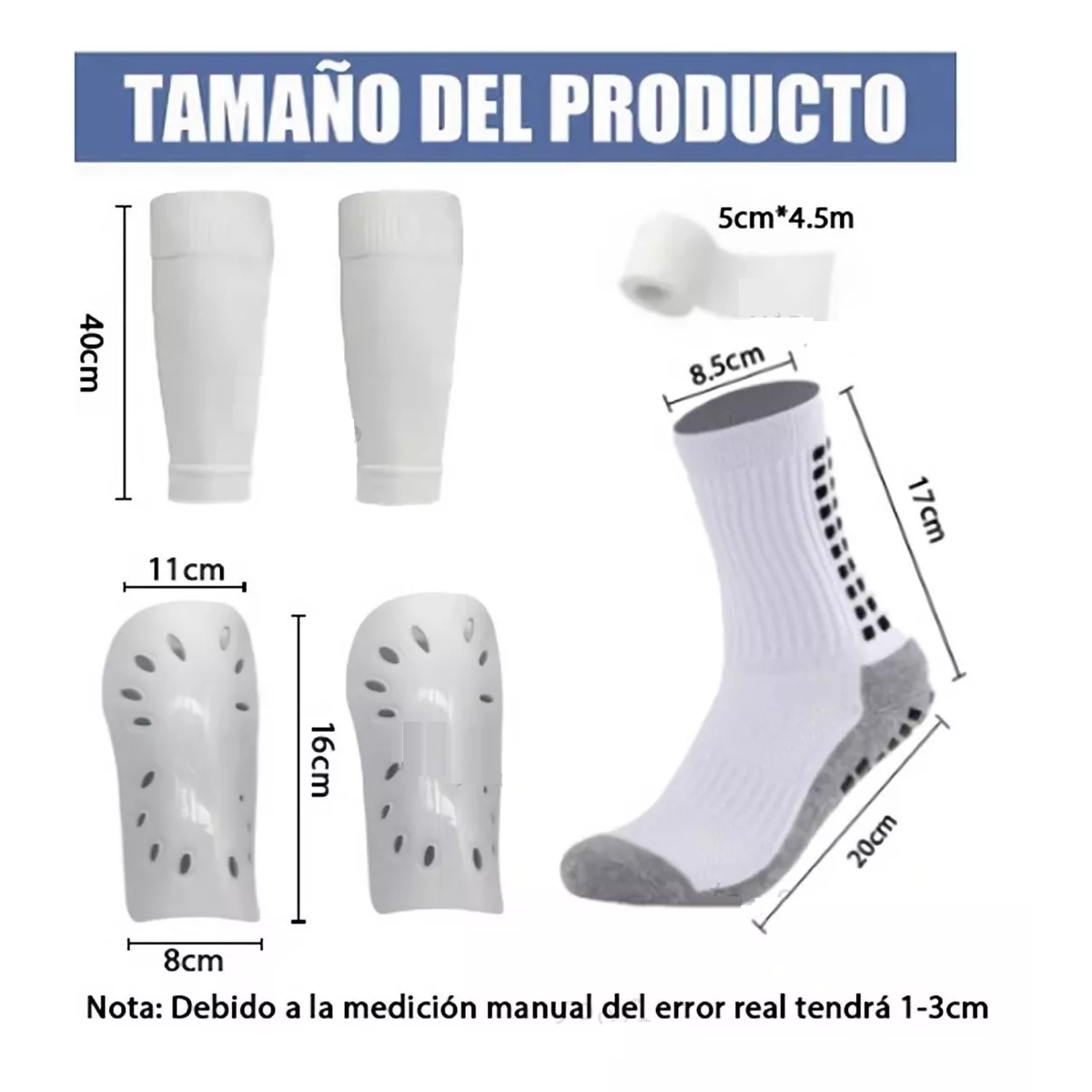 Foto 4 pulgar | Calcetas con Espinilleras Eo Safe Imports 7 Piezas