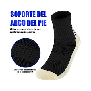 Foto 3 | Kit Calcetin Media Deportivos Fútbol 12pcs Antideslizantes Combinacion D Eo Safe Importsesi-20783 Negro