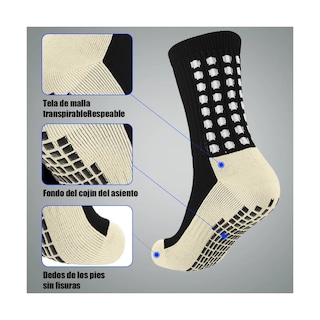 Foto 4 | Kit Calcetin Media Deportivos Fútbol 12pcs Antideslizantes Combinacion D Eo Safe Importsesi-20783 Negro