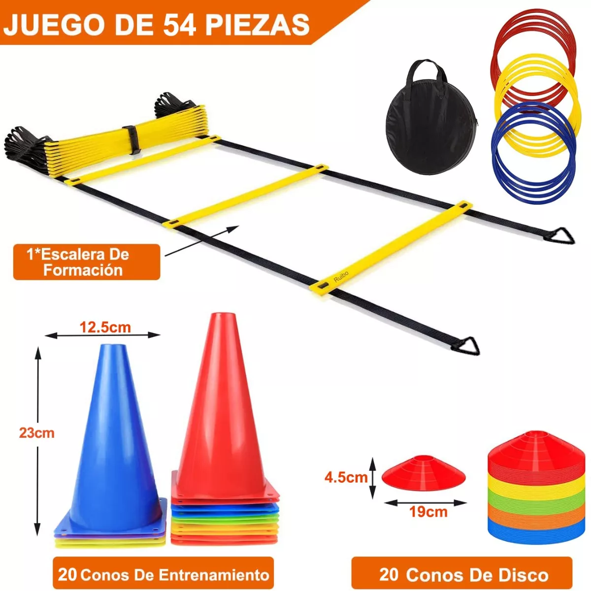 Foto 3 pulgar | Kit de Entrenamiento de Fútbol Eo Safe Imports Esi-11220 Multicolor