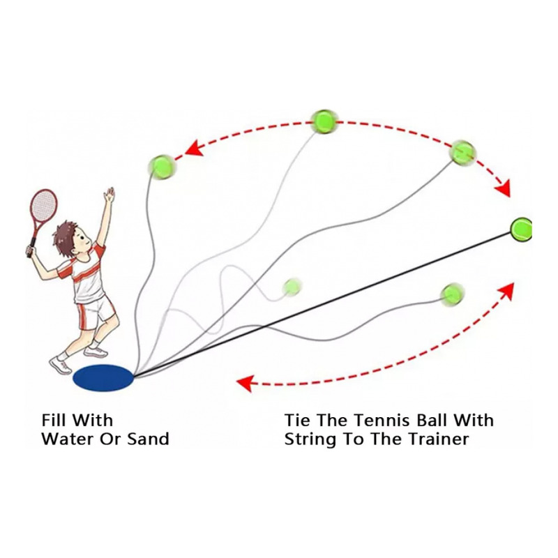 Foto 4 pulgar | Kit De Pelota Elástica Para Entrenamiento De Tenis Con Base - Venta Internacional.