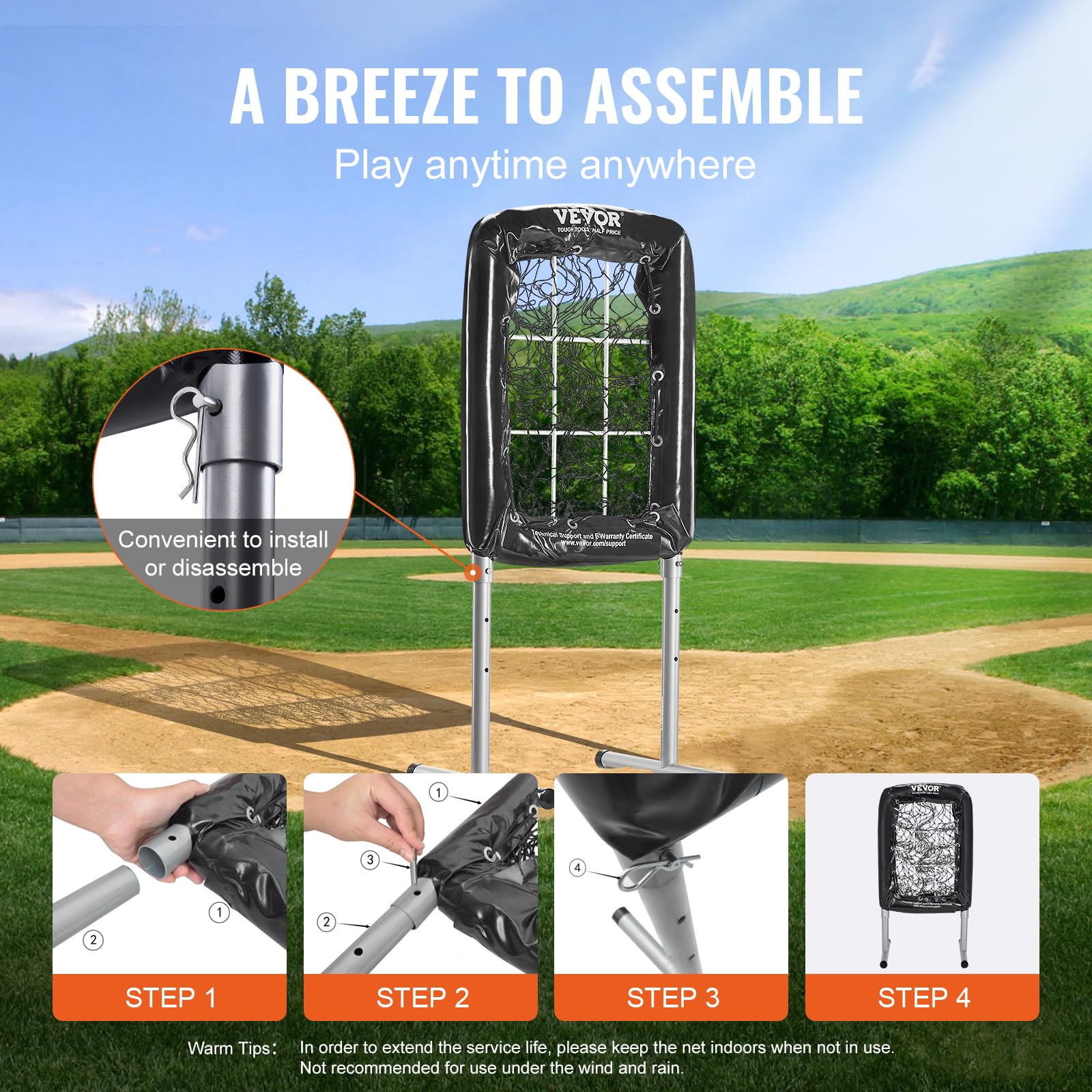 Foto 7 pulgar | Equipo De Entrenamiento De Sóftbol Baseball Net Vevor De 9 Hoyos, 21 X 29 Cm - Venta Internacional.