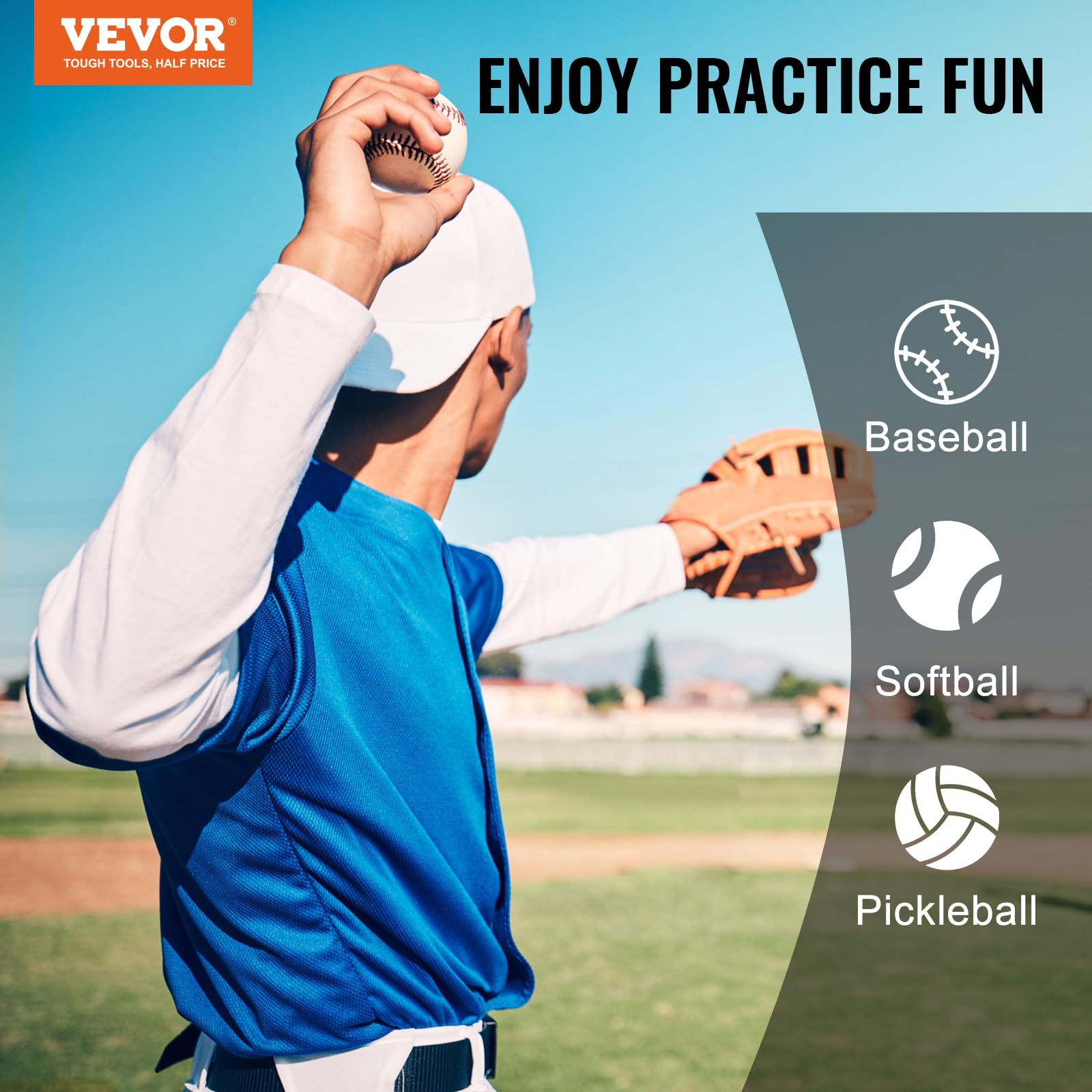 Foto 8 pulgar | Equipo De Entrenamiento De Sóftbol Baseball Net Vevor De 9 Hoyos, 21 X 29 Cm - Venta Internacional.
