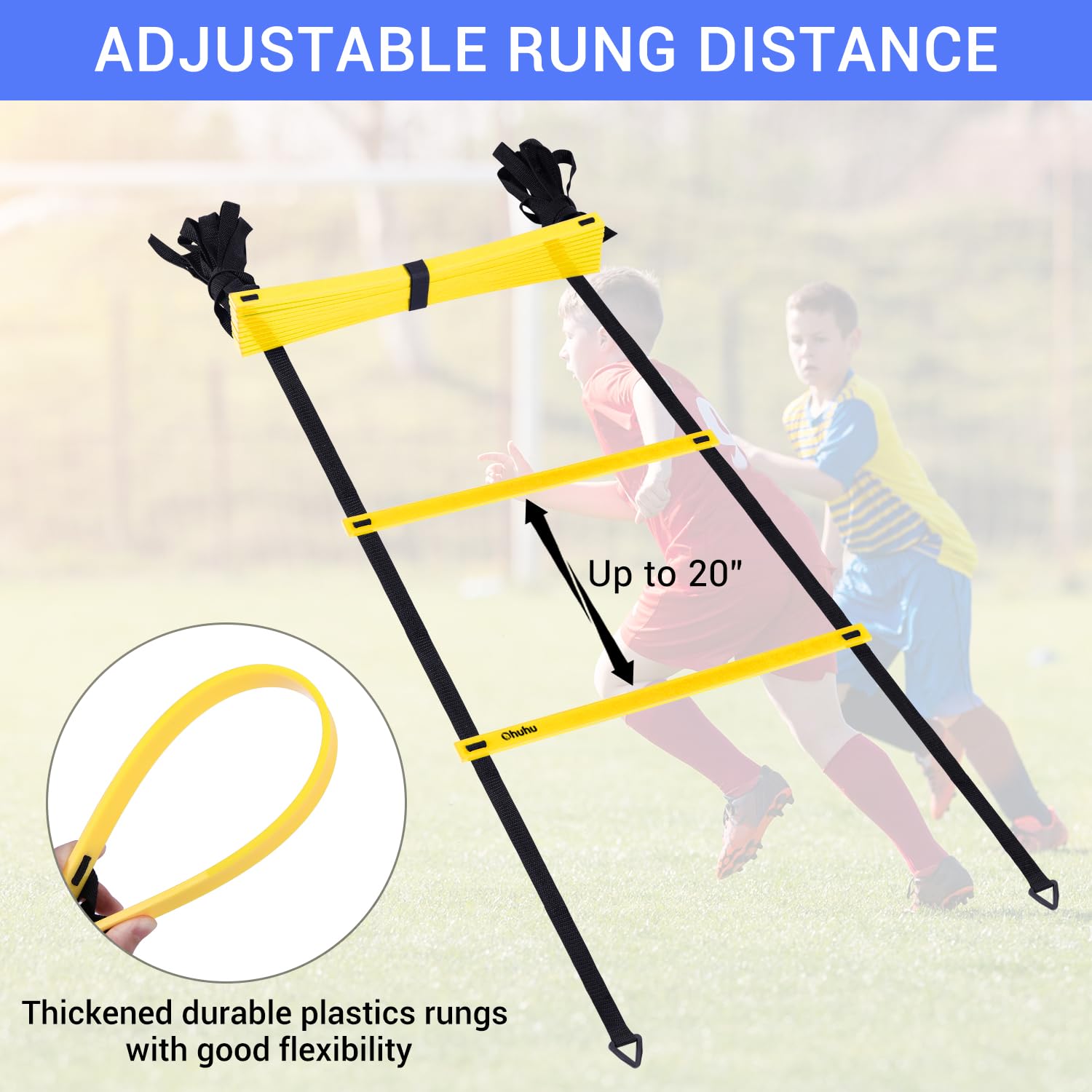 Foto 4 | Escalera De Agilidad Ohuhu Speed Training De 12 Peldaños Con Bolsa De Transporte - Venta Internacional.