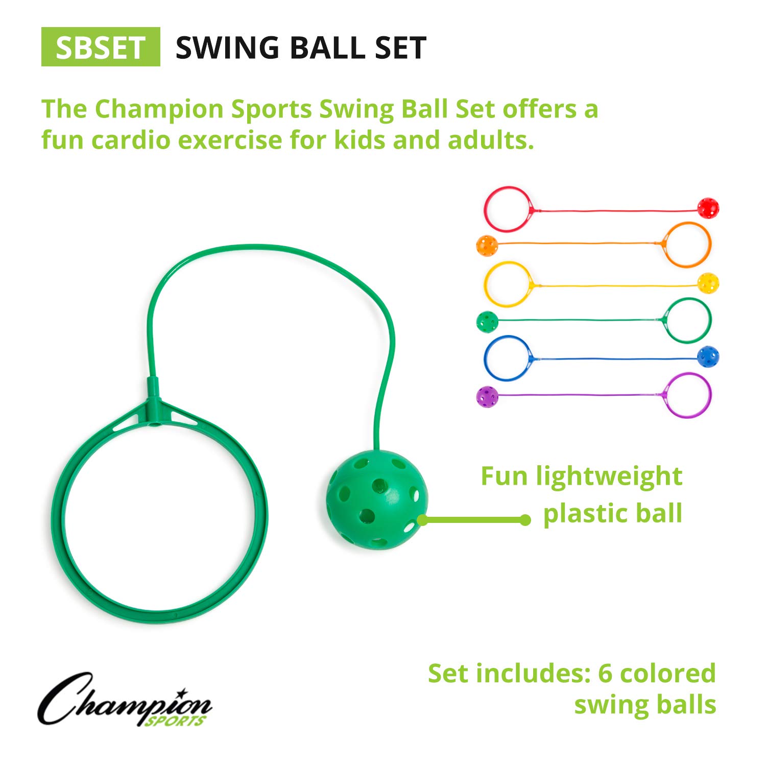 Foto 3 | Skip Ball Ankle Toy Champion Sports Para Niños, Paquete De 6 - Venta Internacional.