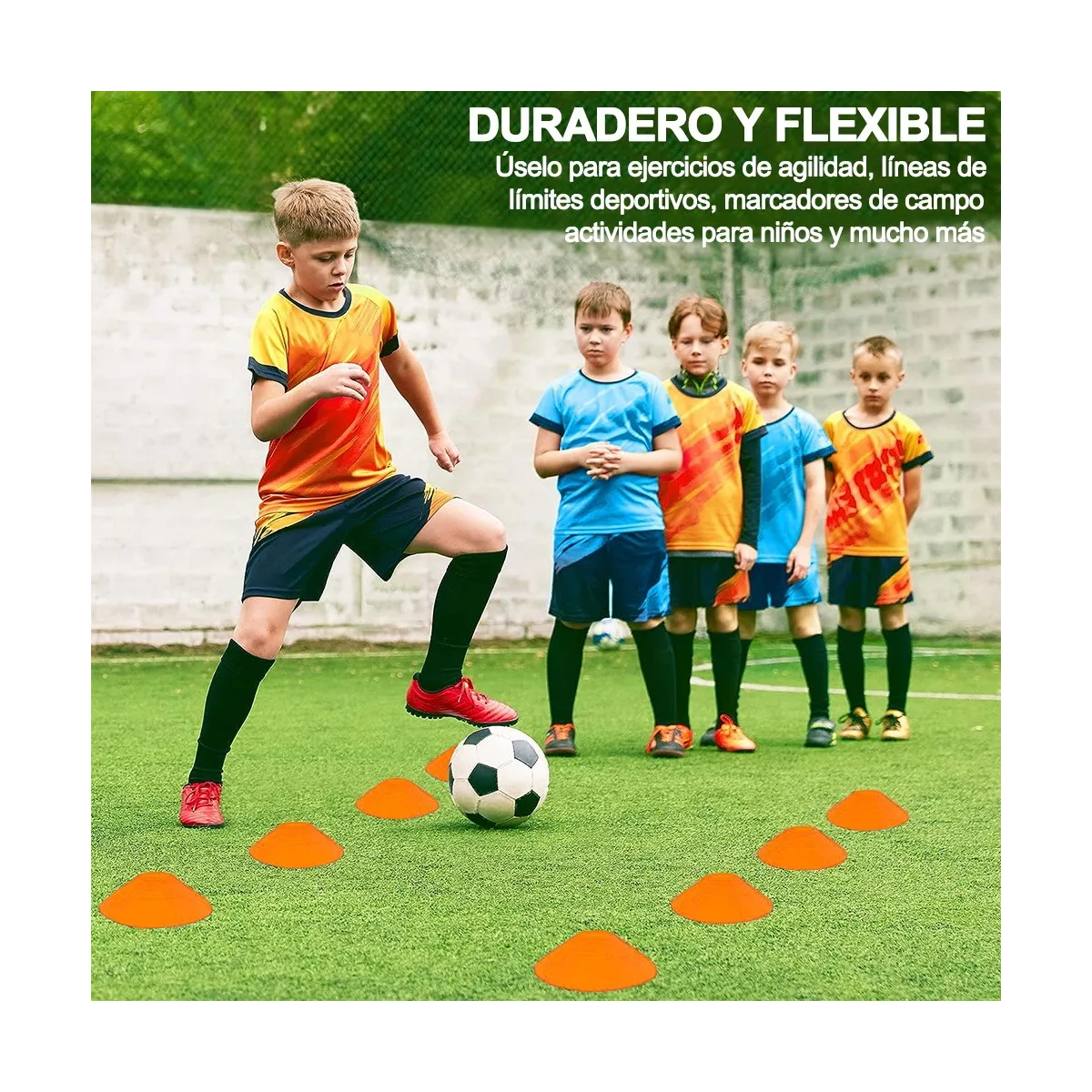 Foto 4 pulgar | Set  21 Piezas De Accesorios De Entrenamiento De Fútbol Con Conos Color Naranjaeo Safe Importsesi-20409 Multicolor