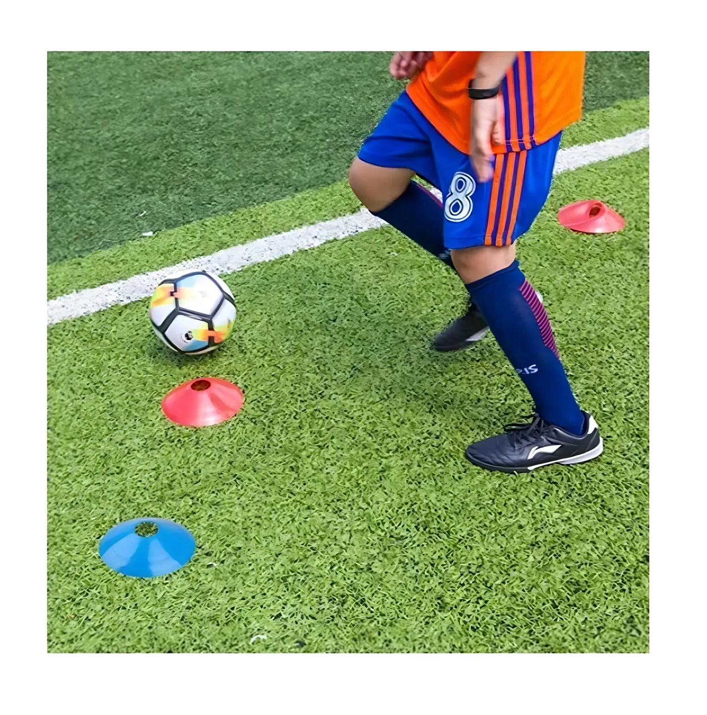 Foto 3 pulgar | Pack 50 Conos Entrenamiento Futbol Agilidad + Porta Platos  Multicolor