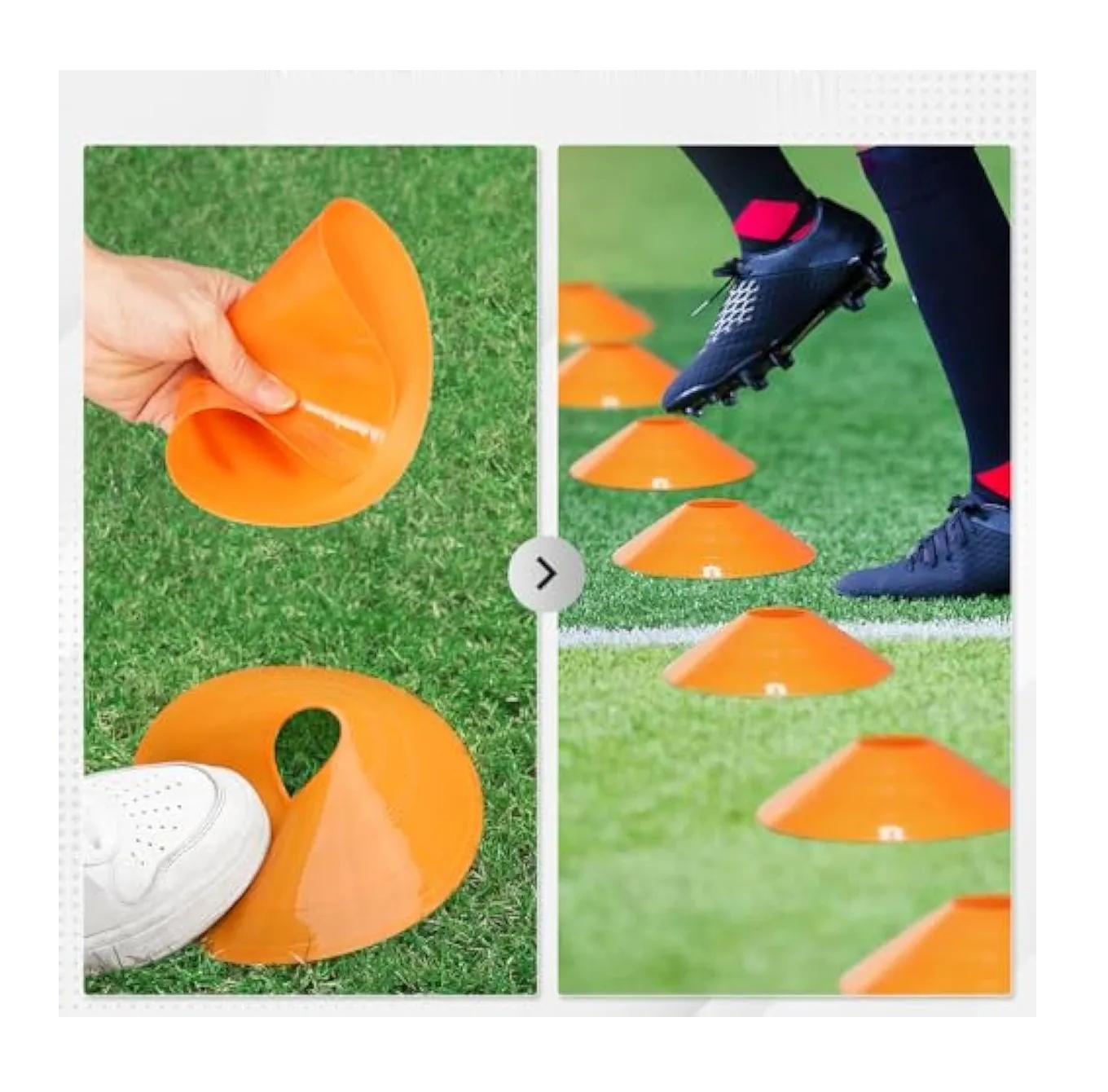Foto 4 pulgar | Pack 50 Conos Entrenamiento Futbol Agilidad + Porta Platos  Multicolor