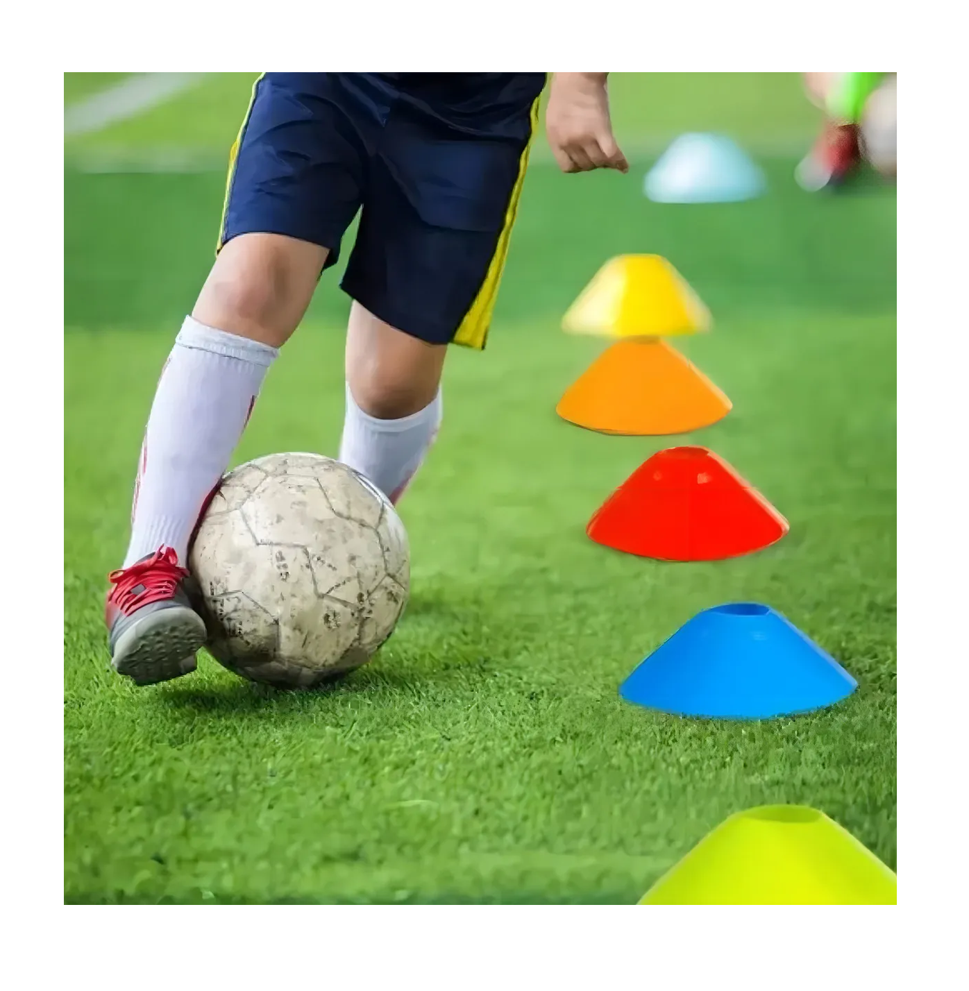 Foto 6 pulgar | Pack 50 Conos Entrenamiento Futbol Agilidad + Porta Platos  Multicolor