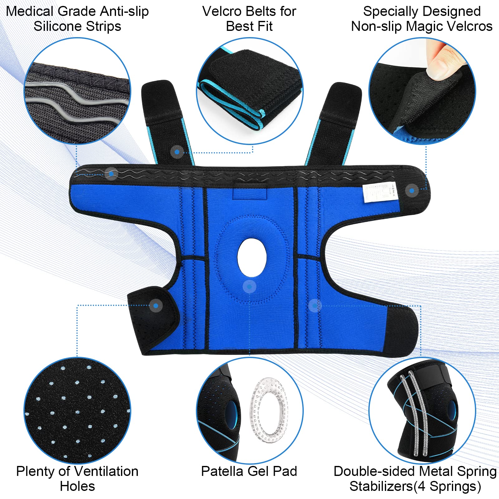 Foto 3 pulgar | Rodillera Neenca Soporte Ajustable Para Aliviar El Dolor De Rodilla - Venta Internacional.