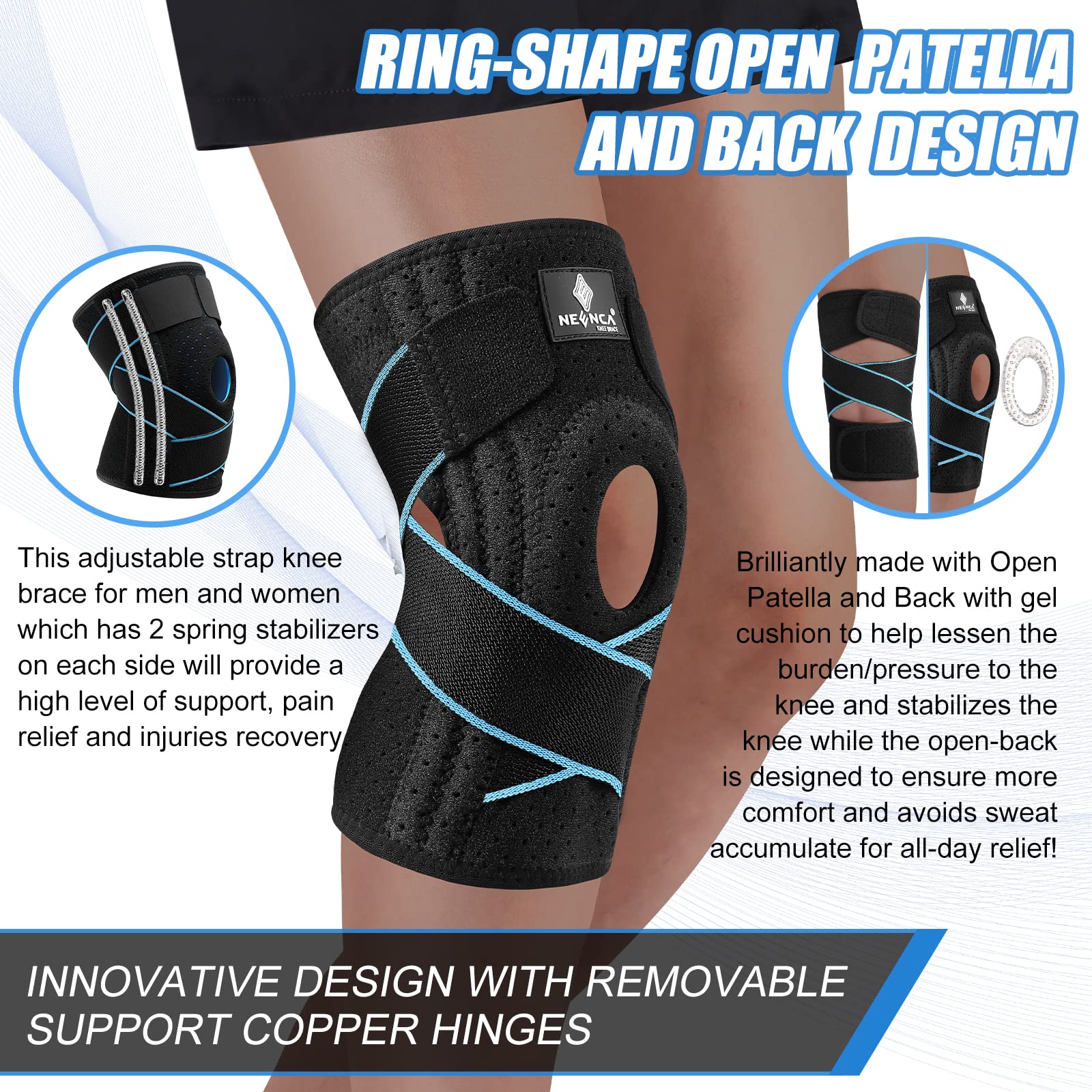 Foto 4 pulgar | Rodillera Neenca Soporte Ajustable Para Aliviar El Dolor De Rodilla - Venta Internacional.