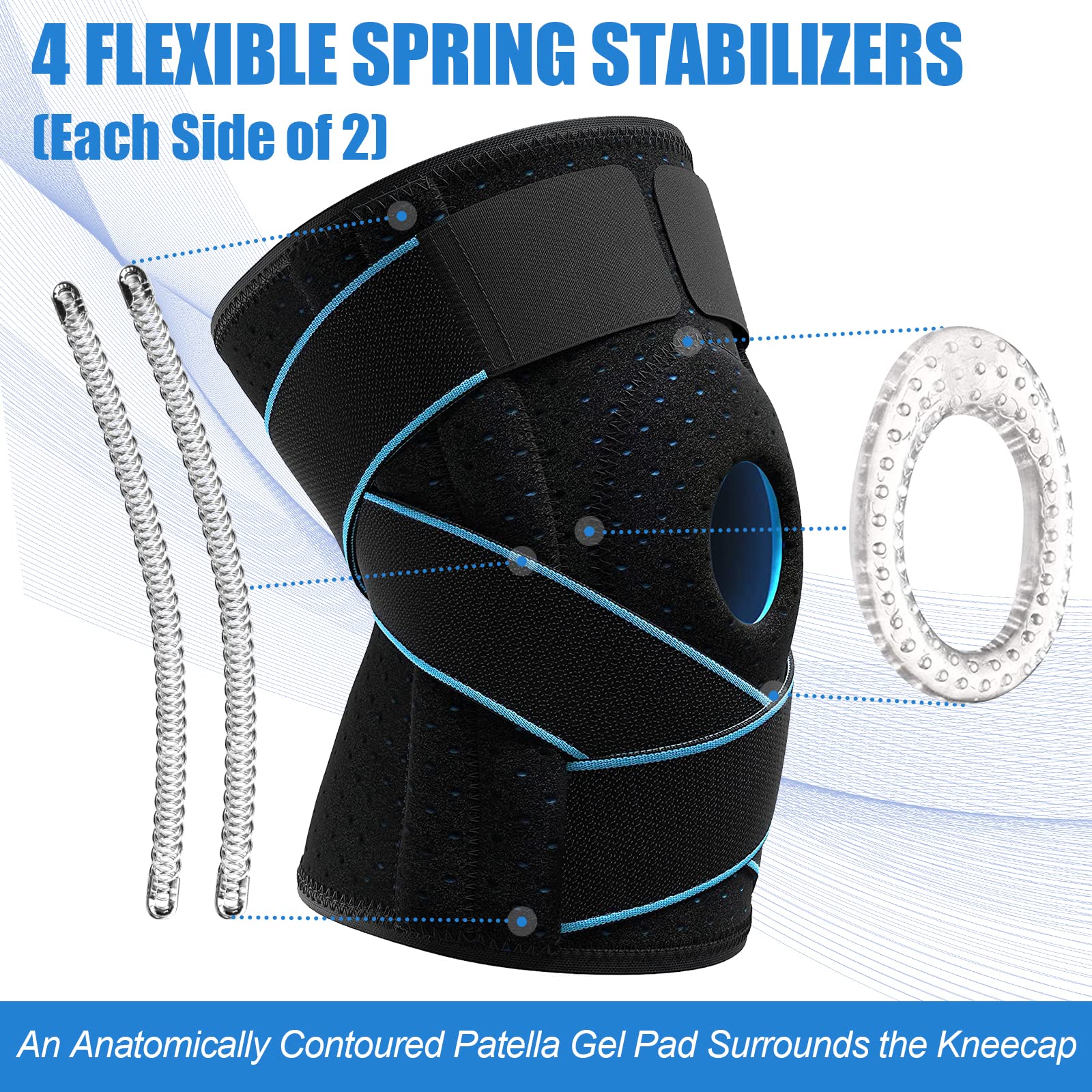 Foto 5 pulgar | Rodillera Neenca Soporte Ajustable Para Aliviar El Dolor De Rodilla - Venta Internacional.