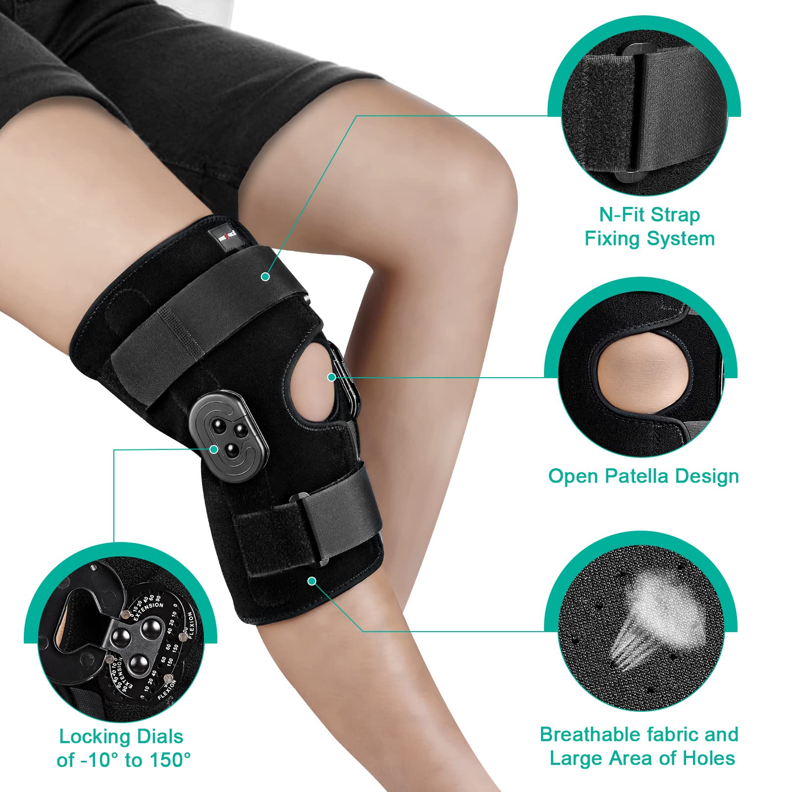 Foto 3 pulgar | Rodillera Neenca, Inmovilizador De Rodilla Con Bisagras Para El Dolor De Rodilla - Venta Internacional.