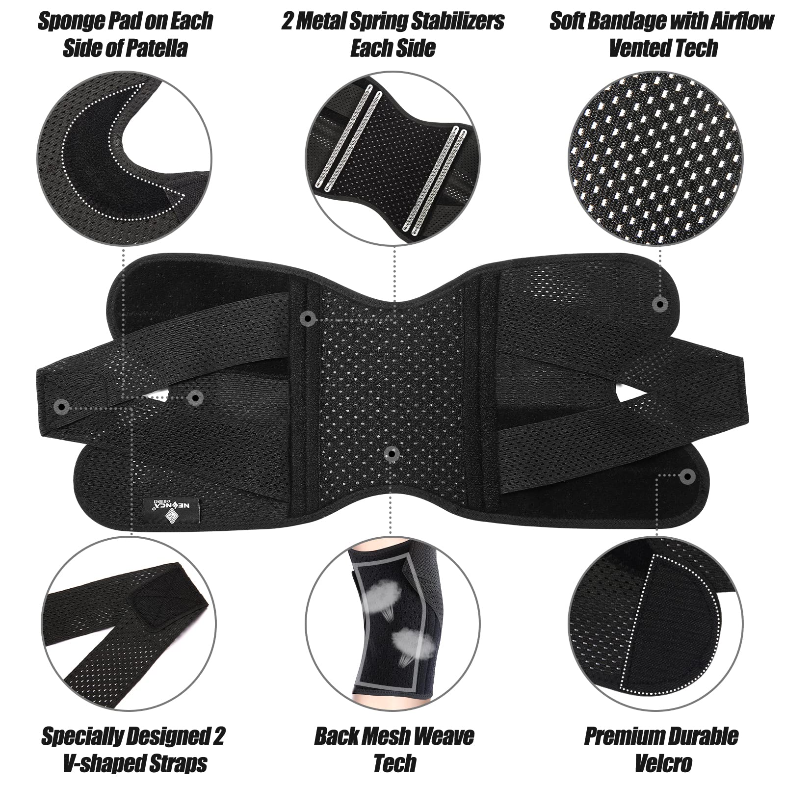 Foto 3 pulgar | Rodillera Neenca Soporte De Compresión Para Dolor De Rodilla - Venta Internacional.