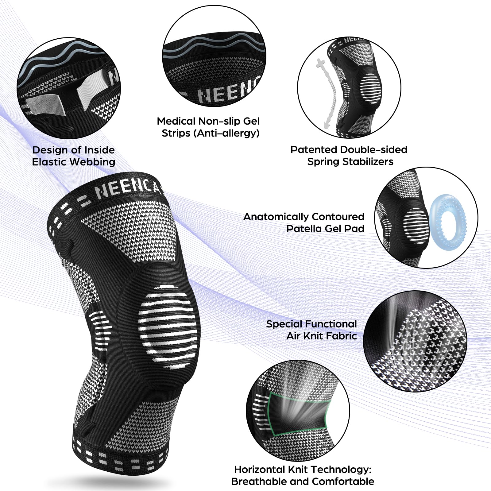 Foto 3 pulgar | Rodillera Neenca Para Aliviar El Dolor De Rodilla Con Estabilizadores Y Almohadilla - Venta Internacional.