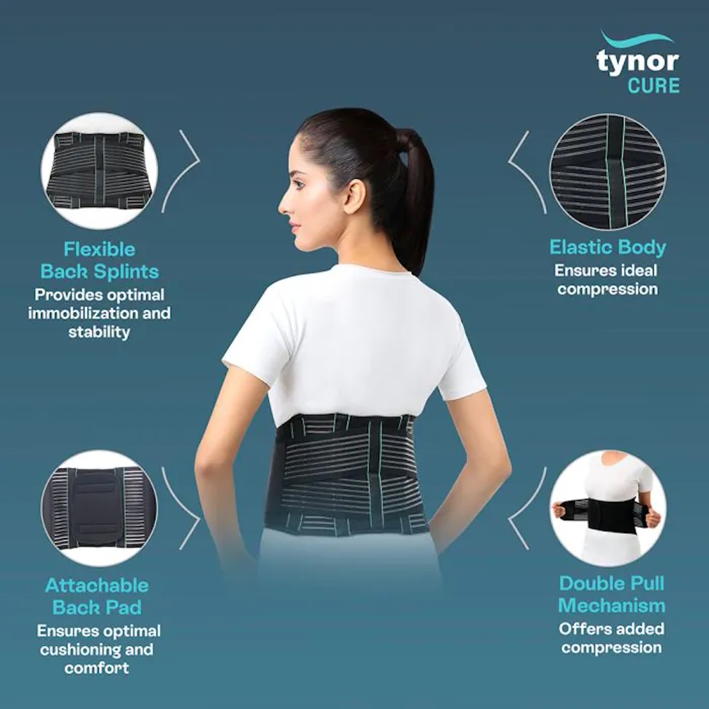 Foto 4 | Cinturón Lumbar Tynos Negro