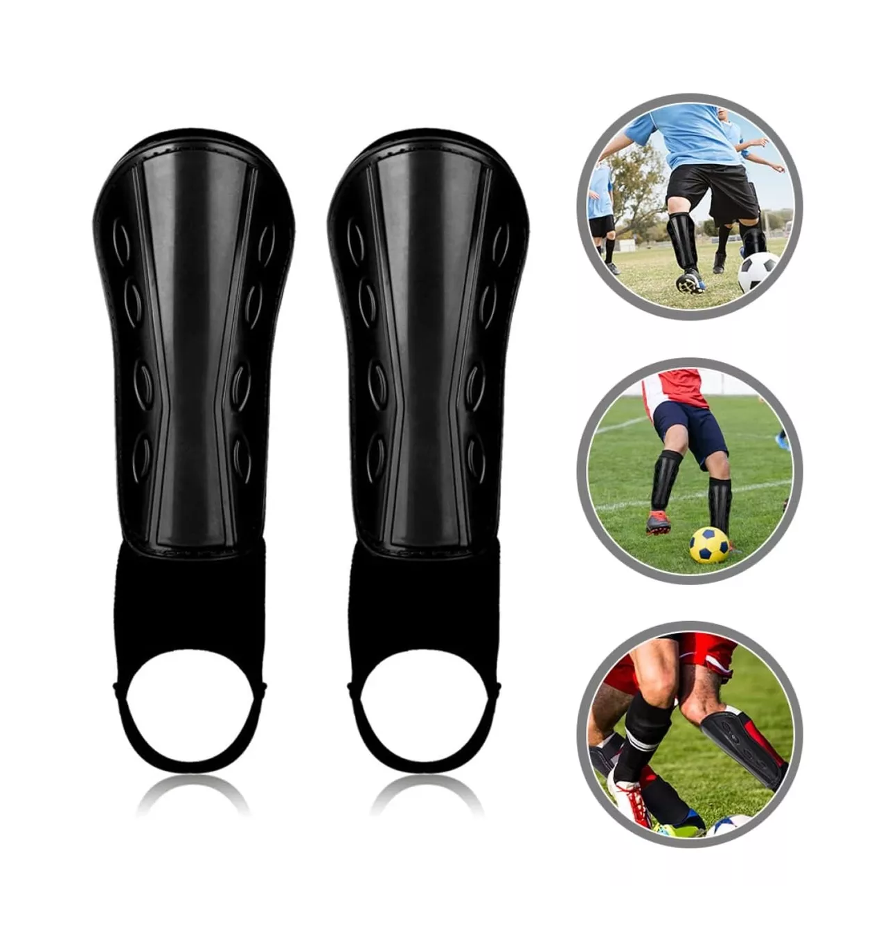 Foto 5 pulgar | Espinilleras de Fútbol para Adultos/Jóvenes/Niños Talla M color Negro