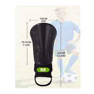 Foto 2 | Espinilleras De Fútbol Para Adultos, Jóvenes Niños Talla M, Color Negro