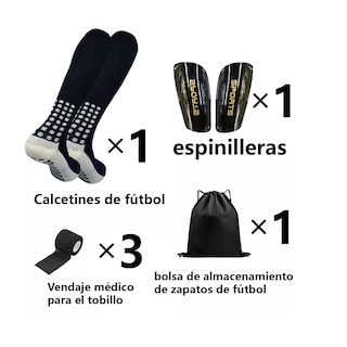 Foto 2 | Kit de Espinilleras + Calcetines de Fútbol Eo Safe Imports Eo-11209 Negro