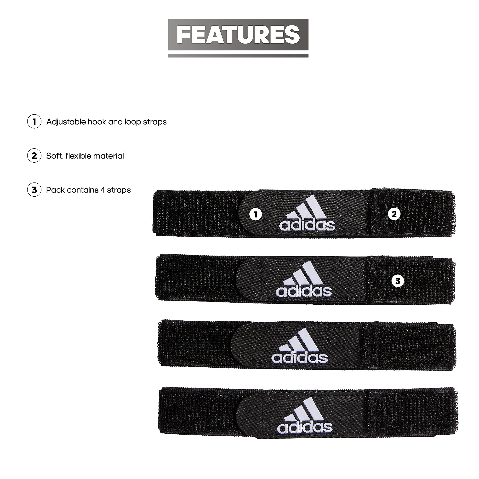 Foto 4 pulgar | Espinillera De Fútbol Adidas, Negra, Ajustable, Talla Única - Venta Internacional.