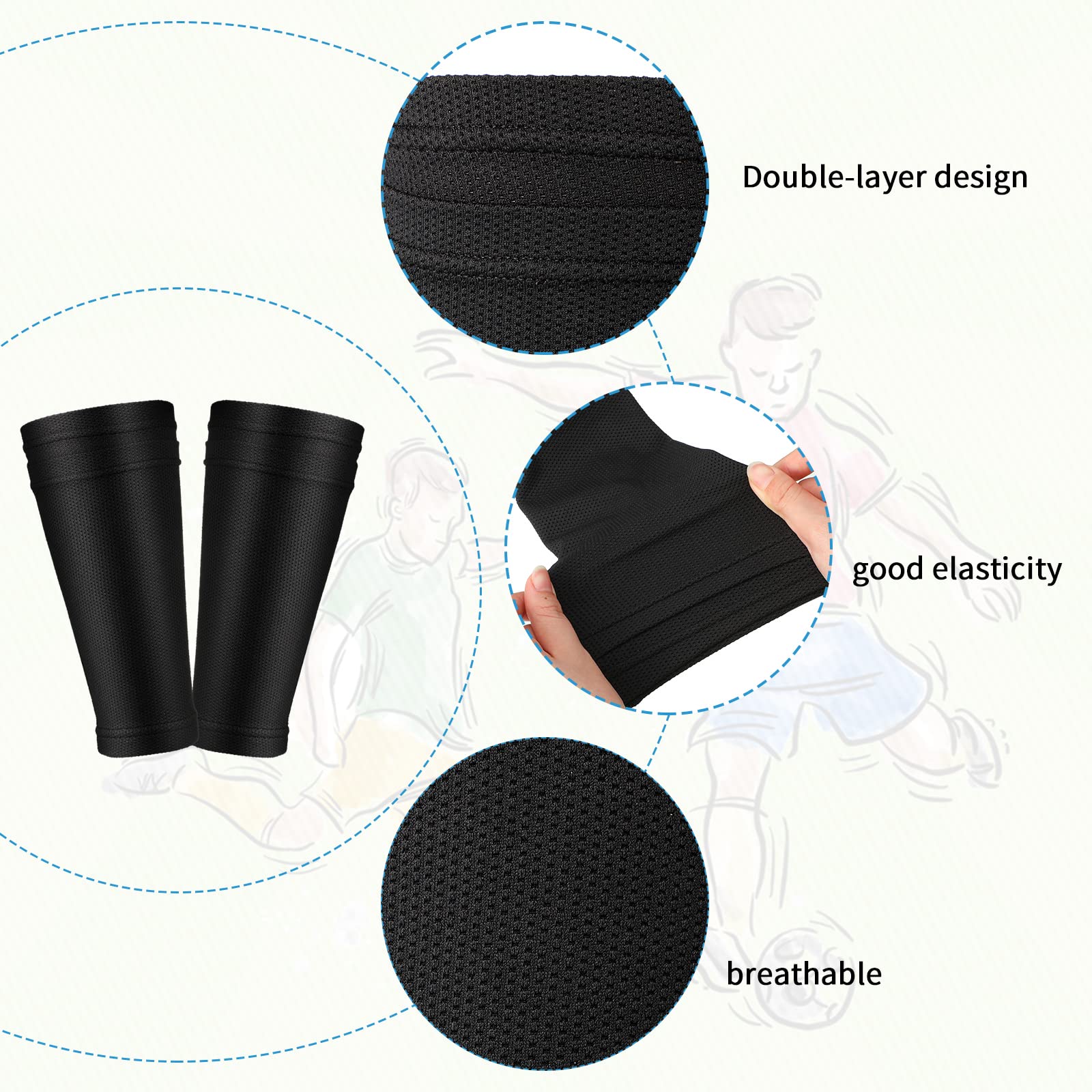 Foto 4 pulgar | Espinilleras Skylety Soccer Youth, Soporte Para Pantorrillas, 4 Pares - Venta Internacional.