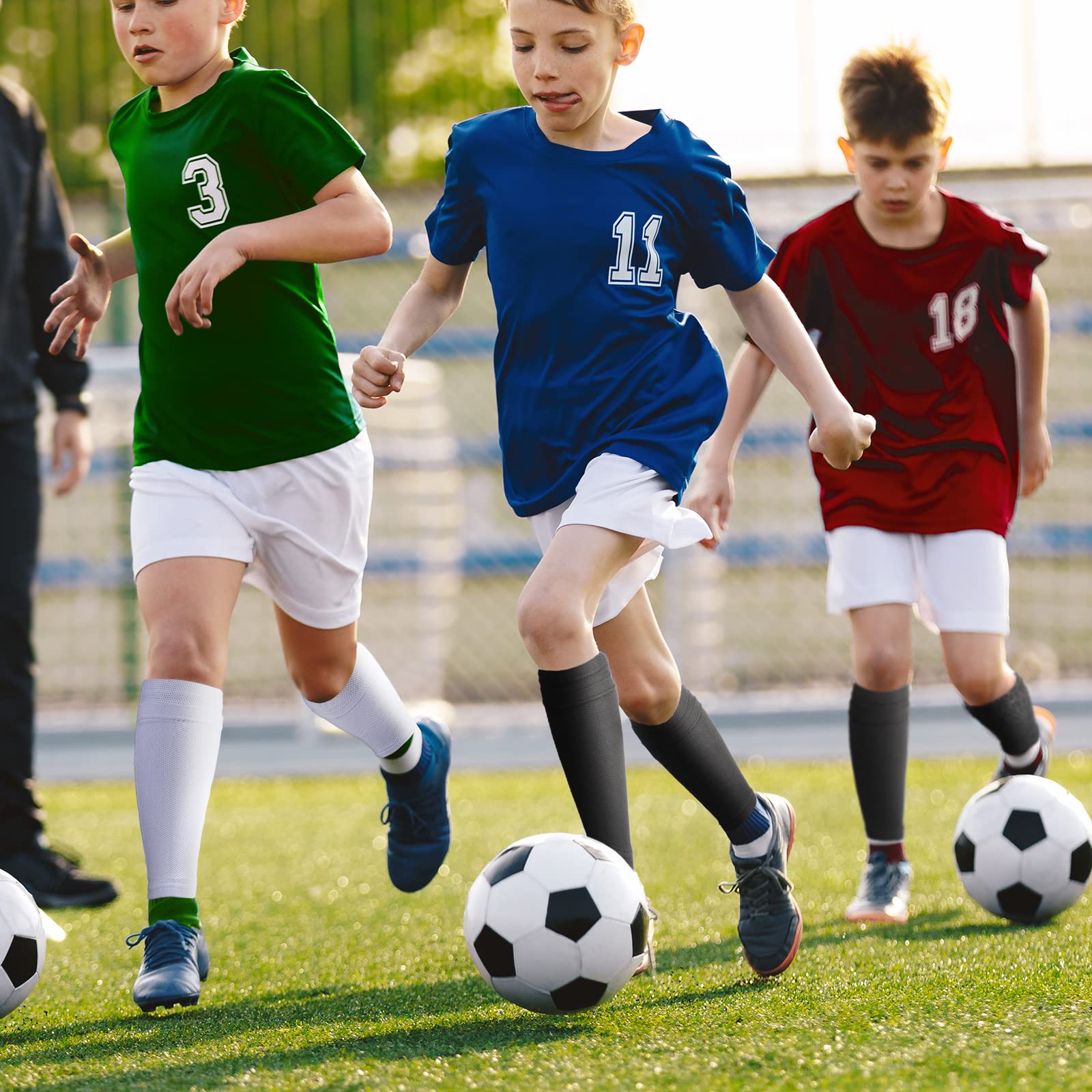 Foto 6 | Espinilleras Skylety Soccer Youth, Soporte Para Pantorrillas, 4 Pares - Venta Internacional.