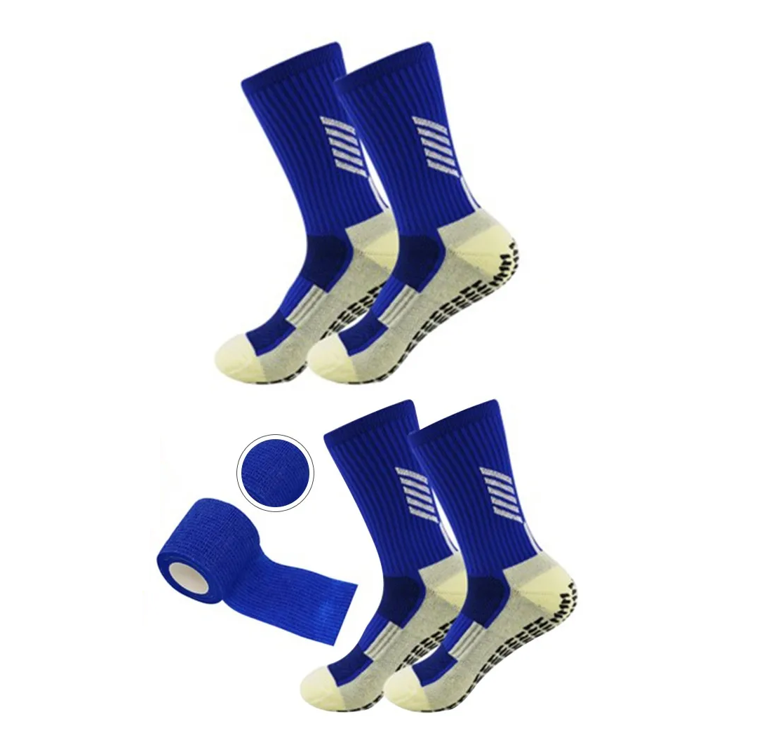 Foto 3 pulgar | 6pcs Calcetines Belug  Antideslizantes Con Espinilleras Para Fútbol Azul