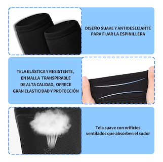 Foto 4 | 6pcs Calcetines Belug Antideslizantes Con Espinilleras Para Fútbol Azul