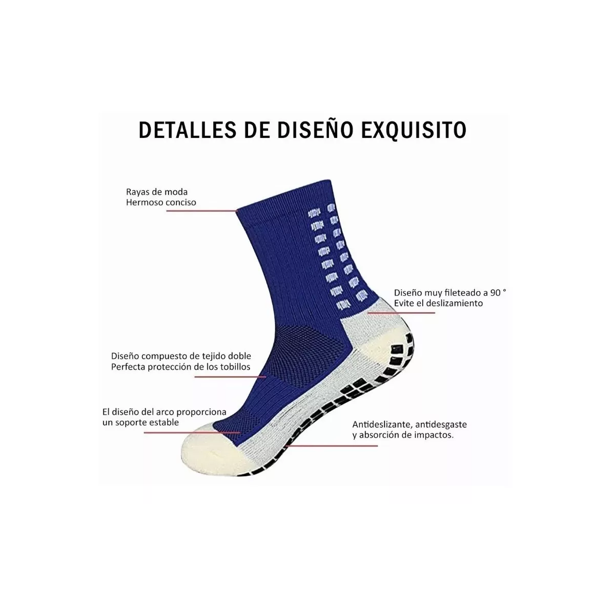 Foto 4 pulgar | Juego Calcetines Antideslizantes Eo Safe Imports Esi-7578 Multicolor 3 Pares