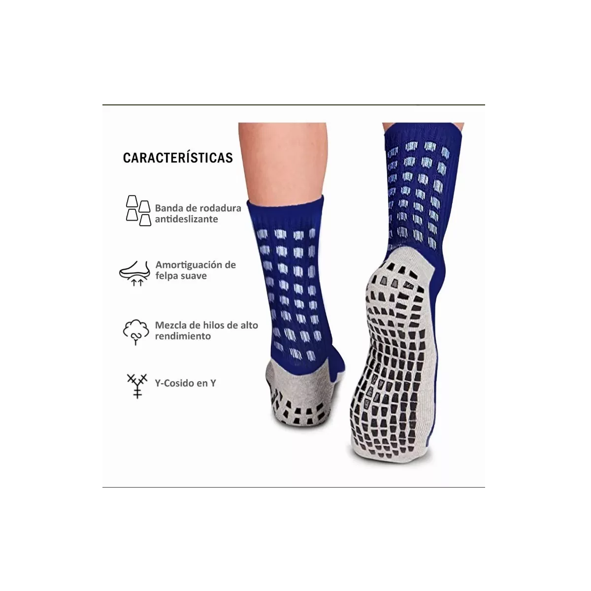 Foto 6 pulgar | Juego Calcetines Antideslizantes Eo Safe Imports Esi-7578 Multicolor 3 Pares