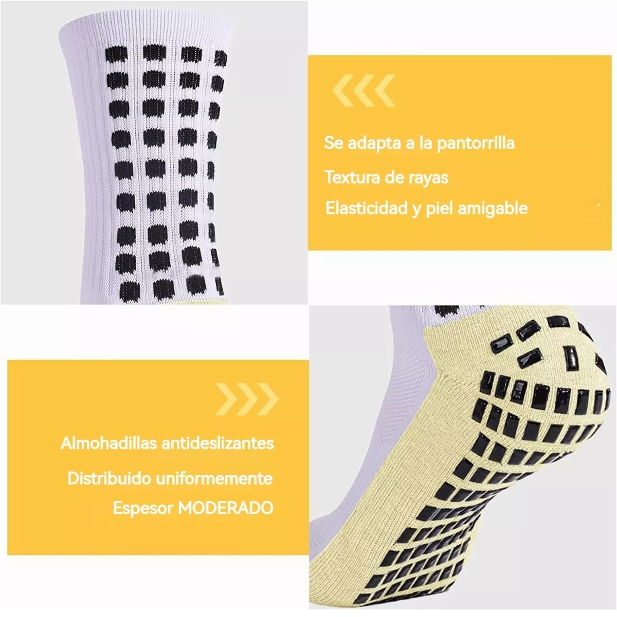 Foto 4 pulgar | Calcetín Deportivo Eo Safe Imports Esi-7579 Antideslizantes Multicolor 6 Pares