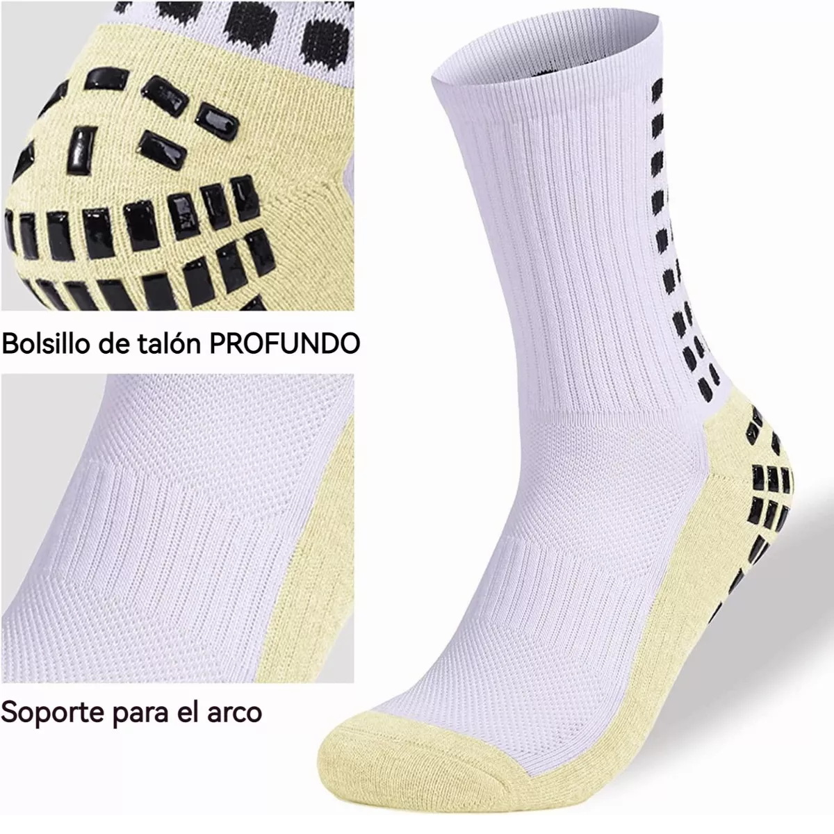 Foto 6 pulgar | Calcetín Deportivo Eo Safe Imports Esi-7579 Antideslizantes Multicolor 6 Pares