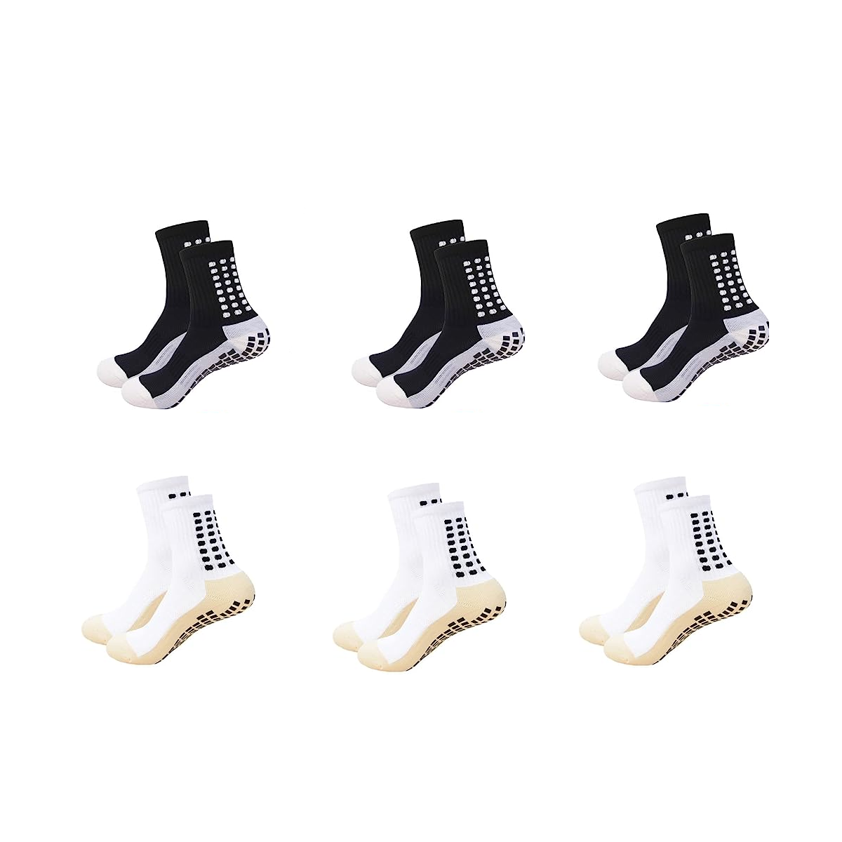 Calcetín Deportivo Eo Safe Imports Esi-7577 Fútbol Antideslizantes Multicolor 6 Pares