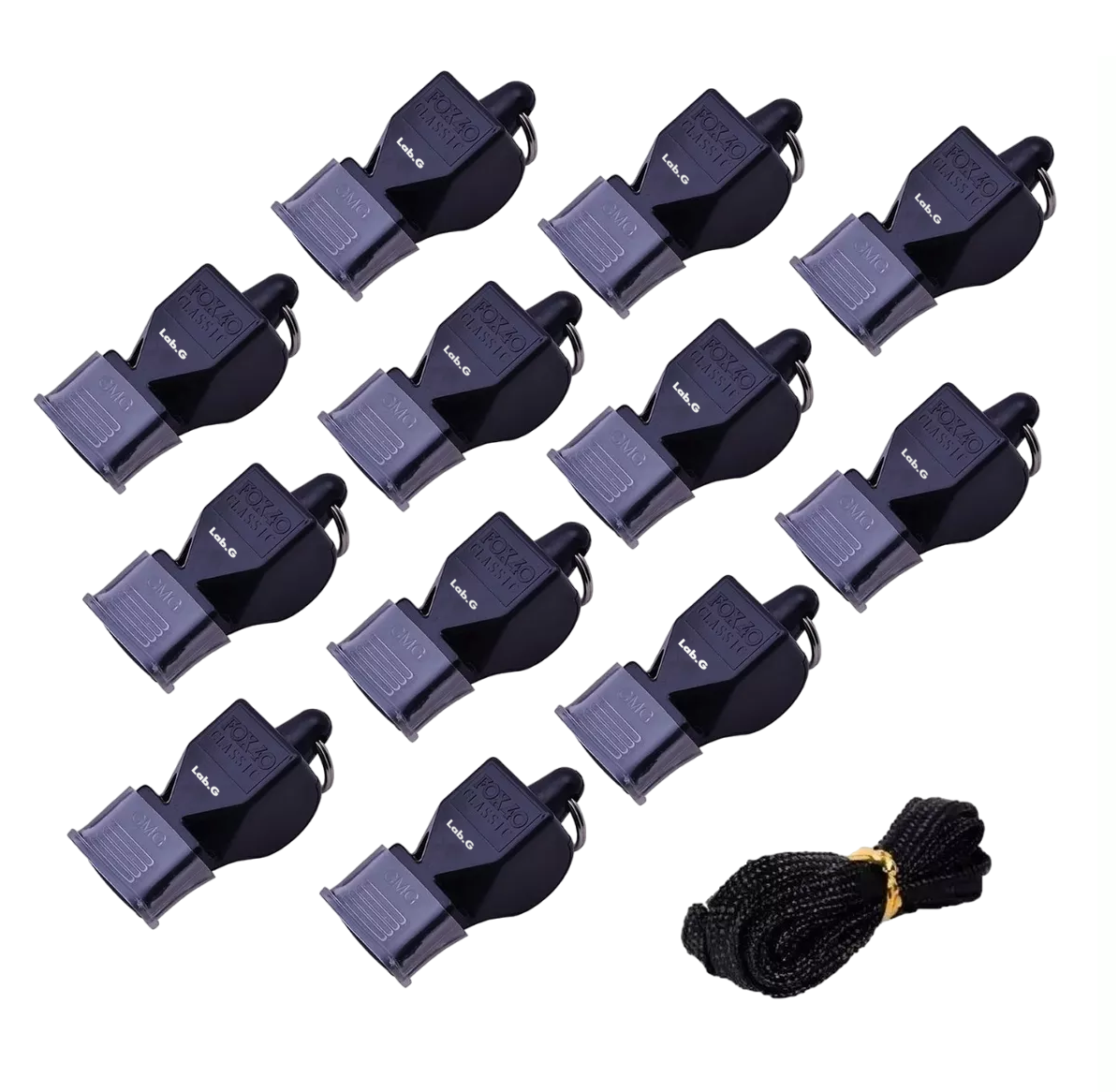 Silbato Clasico Profesional 12 Pcs Negro