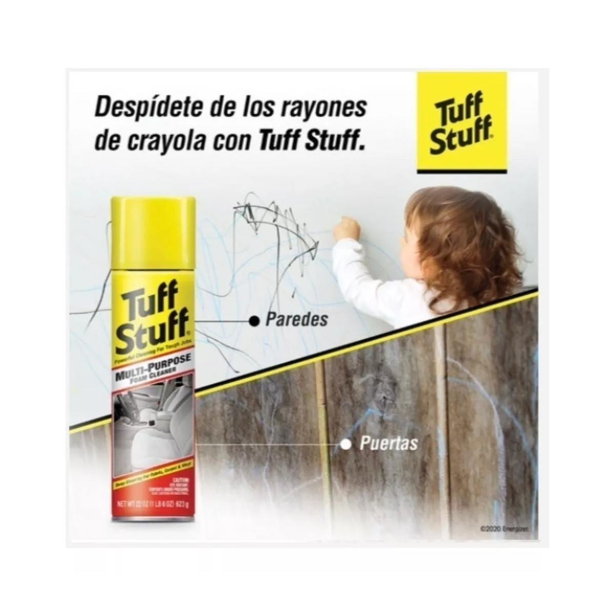 Foto 5 pulgar | Limpiador Multipropósito Tuff Stuff Espuma 623g Telas Pared