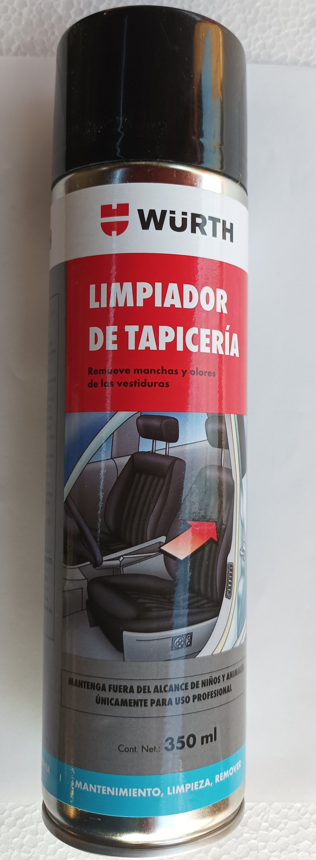 Foto 3 pulgar | Limpiador De Tapicería Y Vestiduras De Autos Würth 350ml Remueve Manchas Y Olores