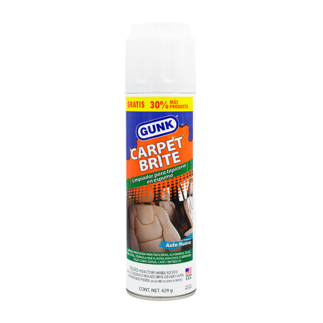 Foto 1 | Gunk, Carpet Brite Limpiador De Tapicería En Espuma, Aroma Auto Nuevo, Mpc30, 429gr.