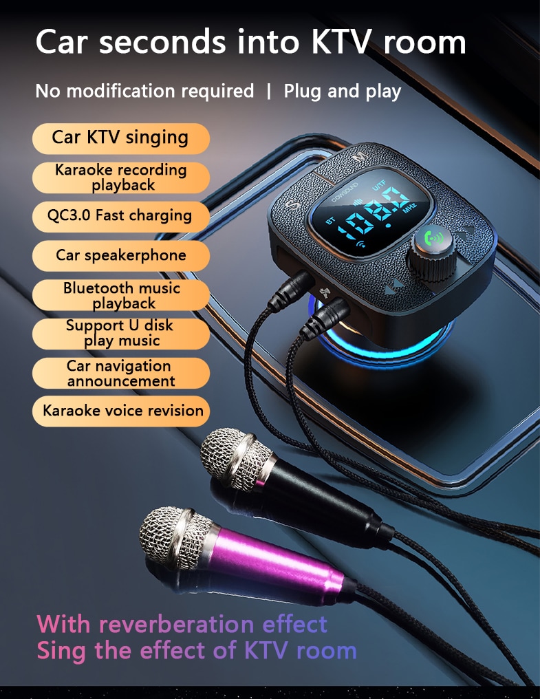Transmisor Fm Bluetooth Para Coche Imenso Sn-k300 Negro - Venta Internacional.