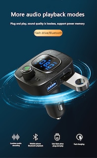 Foto 7 | Transmisor Fm Bluetooth Para Coche Imenso Sn-k300 Negro - Venta Internacional.