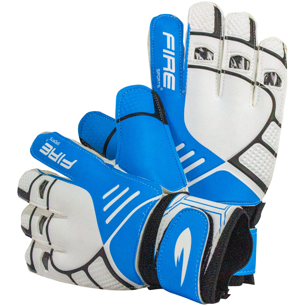 Foto 3 pulgar | Par Guantes Portero Fire Sports Entrenamiento Sport color Azul Talla 10