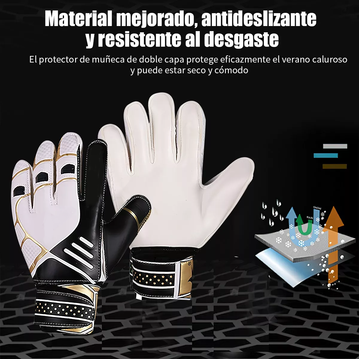 Foto 3 pulgar | Guantes para Portero con Varillas Eo Safe Imports Esi-7573 color Blanco