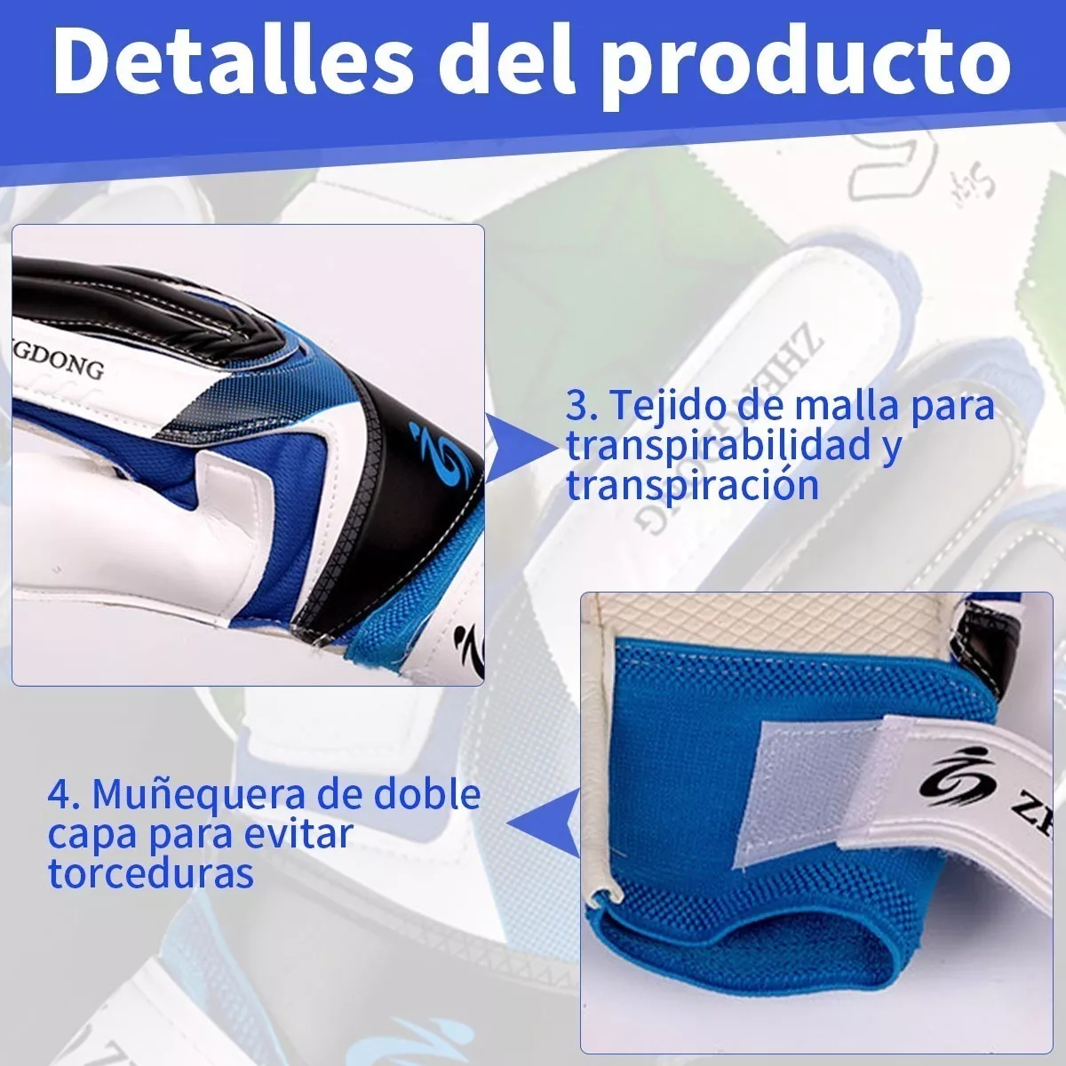 Foto 4 pulgar | Guantes de Portero de Futbol Eo Safe Imports ESI-11205 Multicolor Talla 8 para Jóvenes